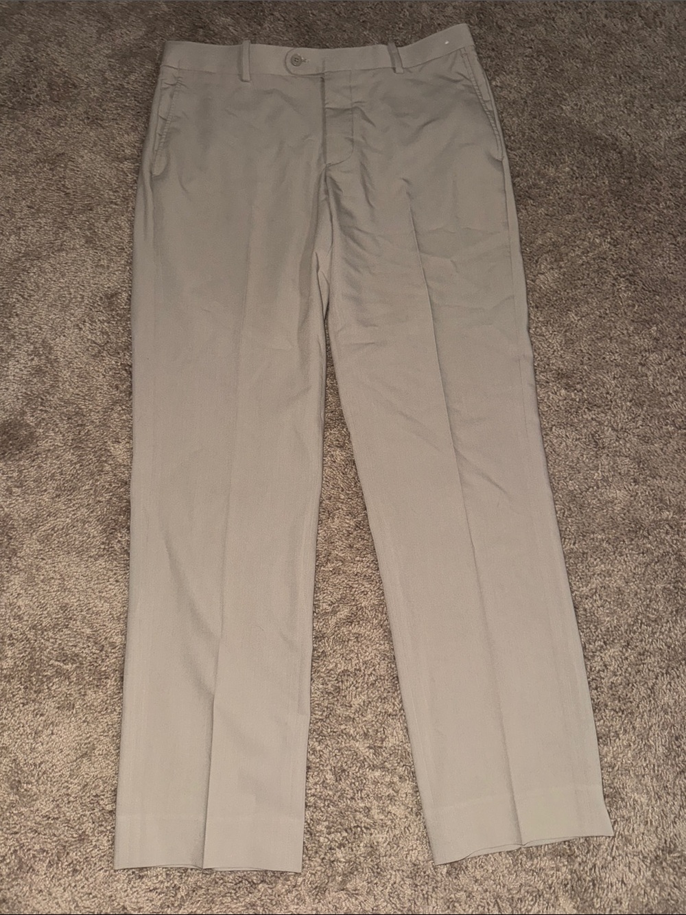 Men's Dress Pants in Light Beige - Classic Straight Fit